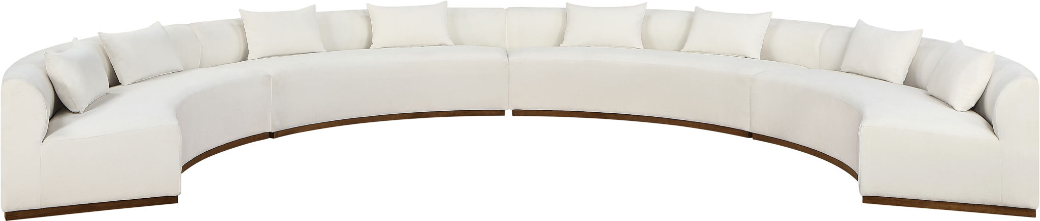 Avanti - Chenille Fabric Upholstered 4 Piece Modular Sectional