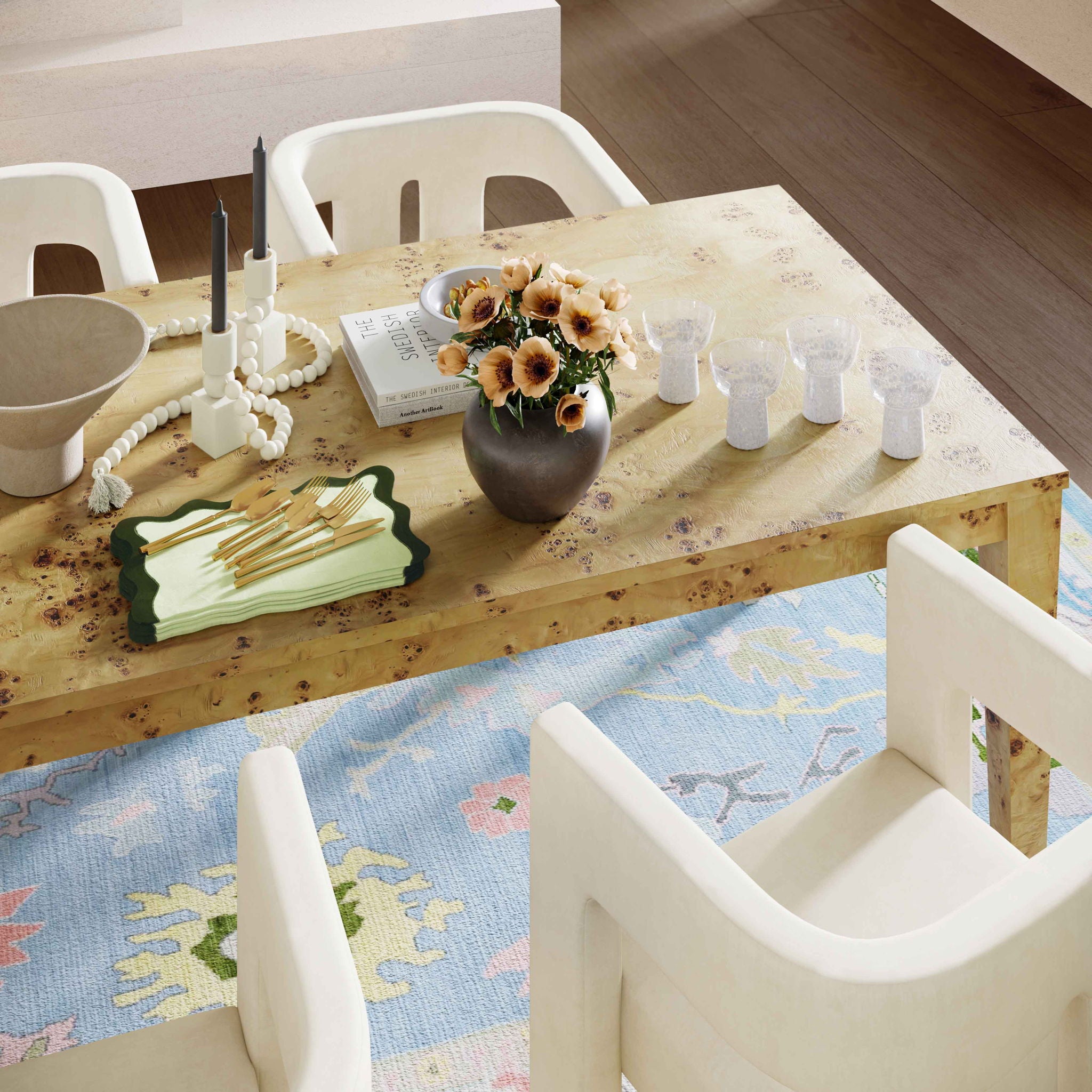 Brandyss - Rectangular Dining Table - Natural Burl