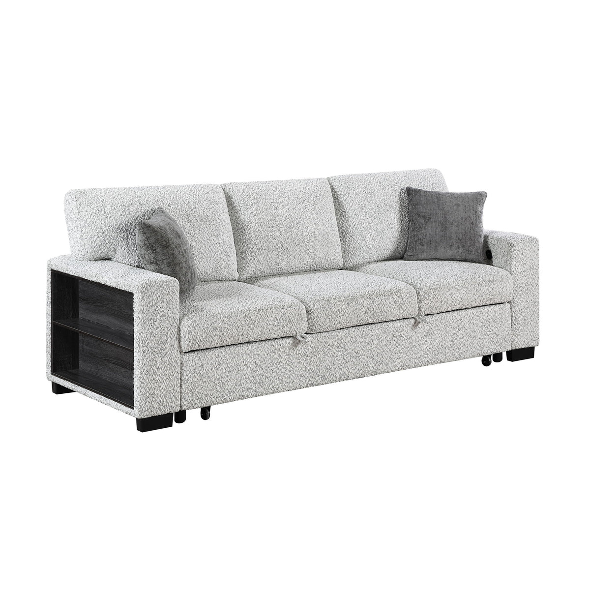Prato - Sofa With Pull Out Sleeper And USB - Gray