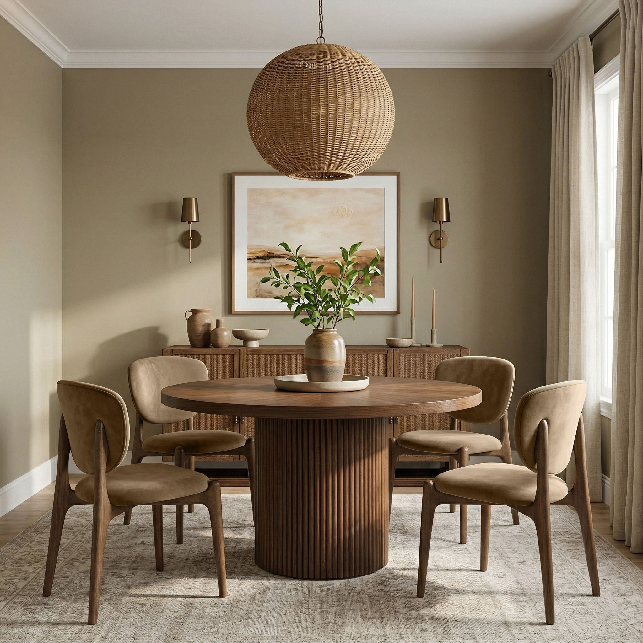 Velora - Upholstered Dining Chair (Set of 2) - Brown Base