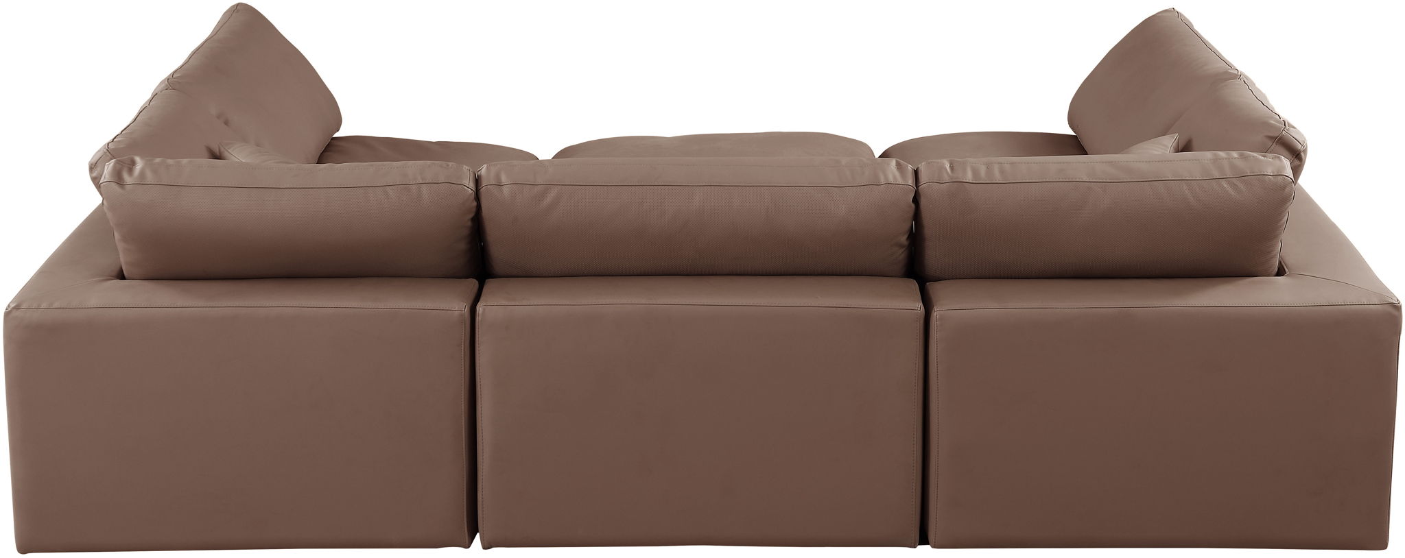 Comfy - 6 Piece Faux Leather Sectional