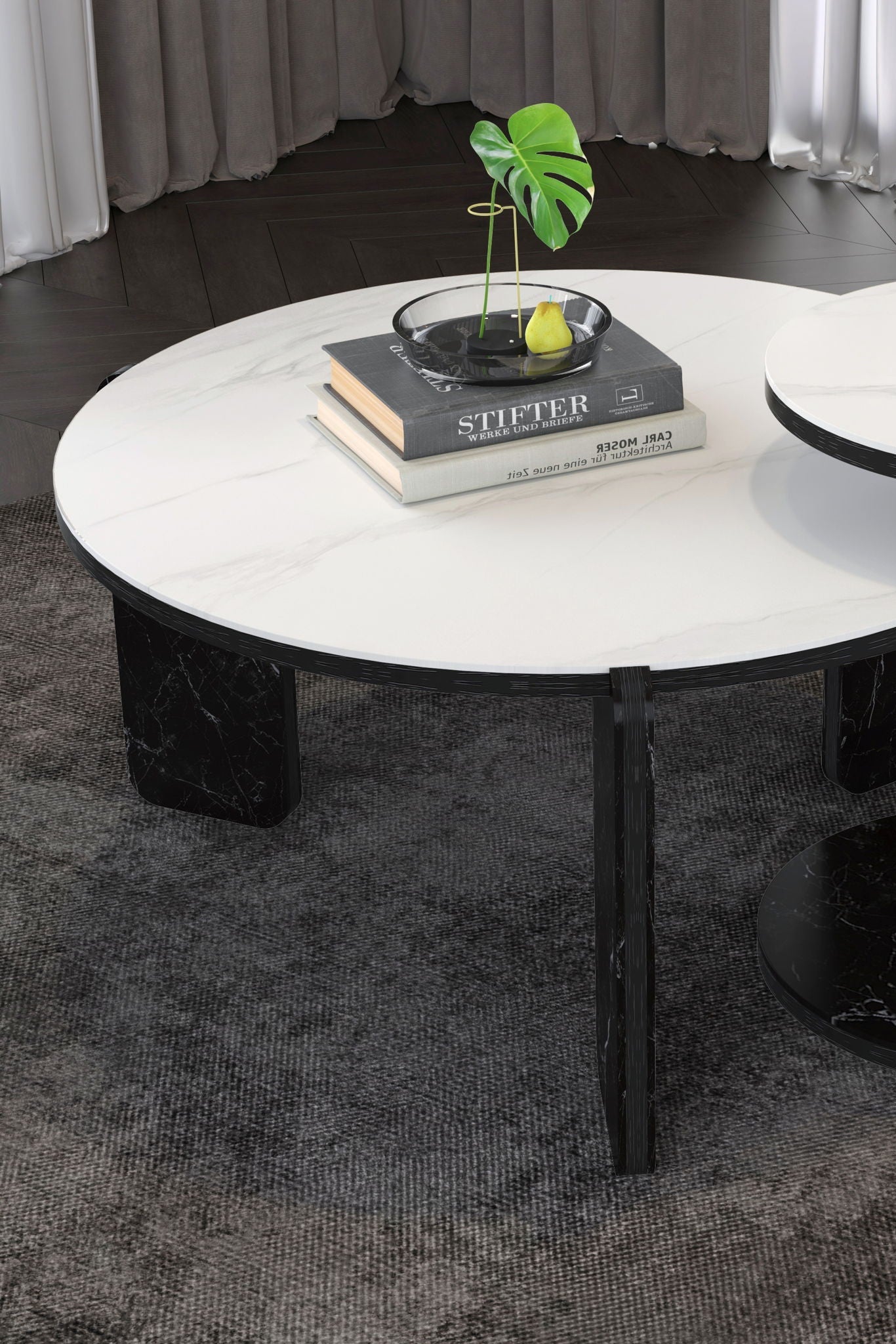 Round Coffee & End Table Set