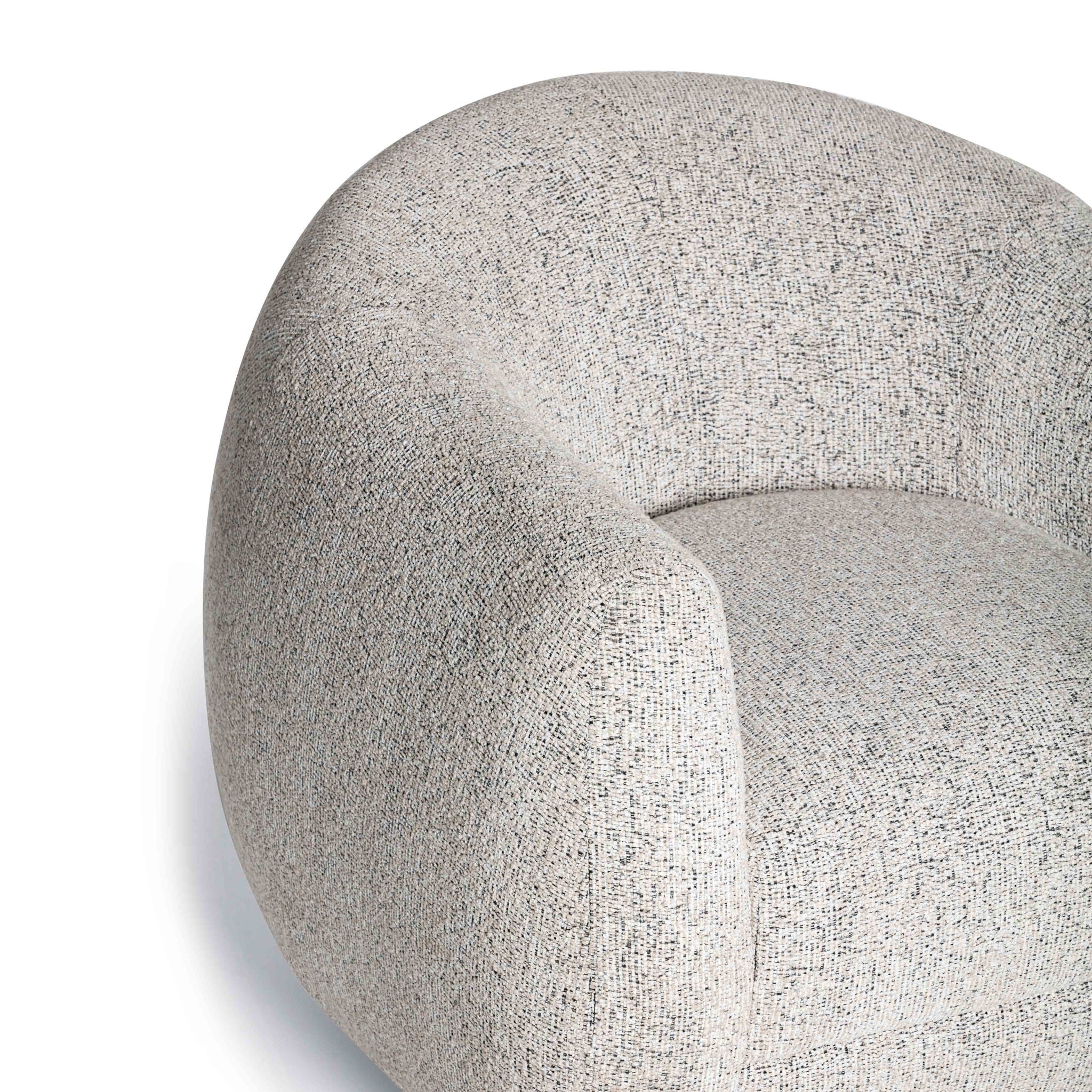 Judy - Woven Fabric Swivel Chair - Black / White