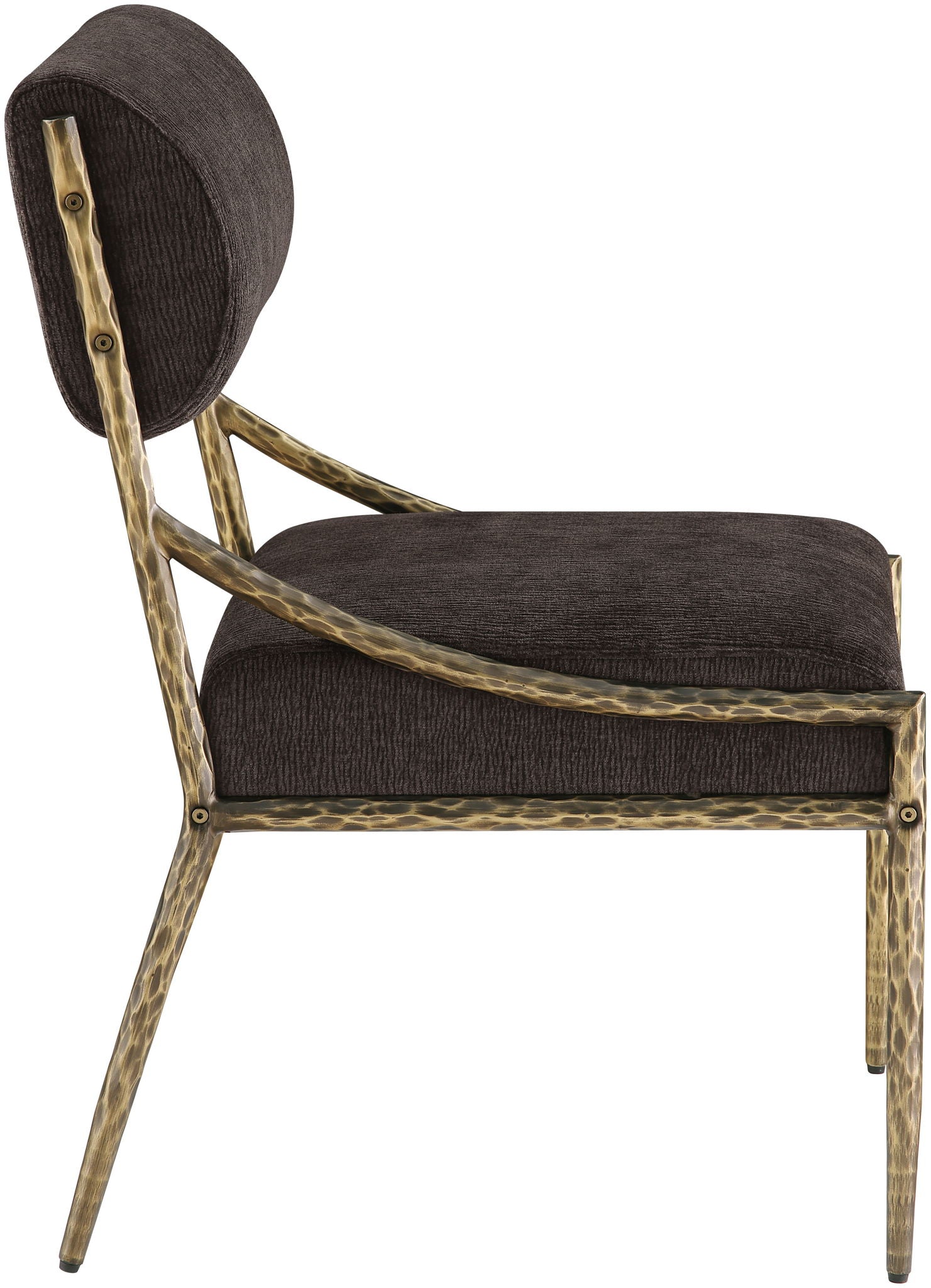 Bastille - Upholstered Dining Side Chair (Set of 2) - Brass Frame