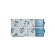 Crissy - Cotton Canvas Printed Napkins (Set of 4) - Blue Vintage Floral