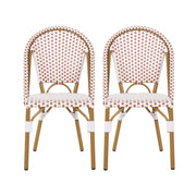 Outdoor Rattan And Aluminum French Bistro Chairs Set