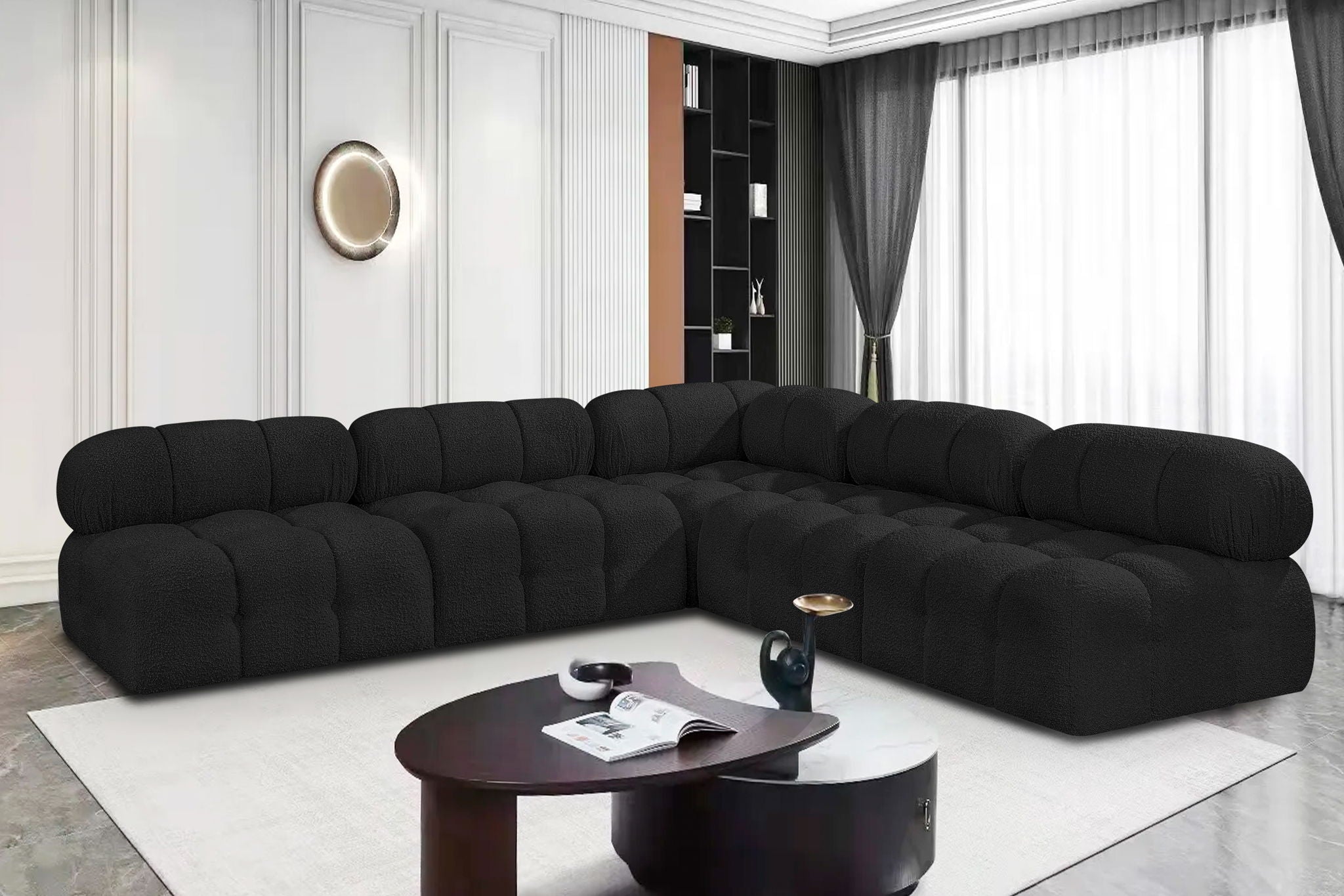 Ames - 5 Piece Fabric Modular Corner Sectional