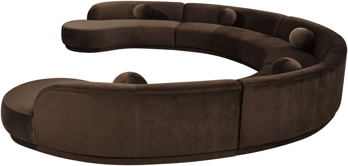 Avra - 192" Velvet Performance Fabric Upholstered Sectional