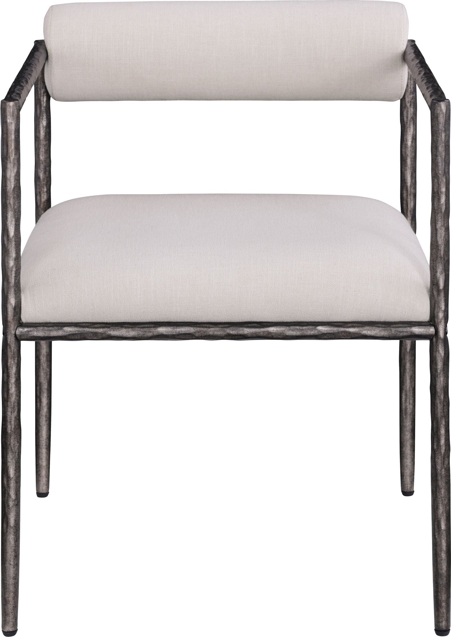 Axis - Linen Textured Beige Fabric Upholstered Dining Chair (Set of 2)