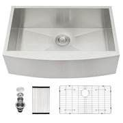 Farmhouse 36" Kitchen Sink Stainless Steel Apron Front - Brushed Nickel
