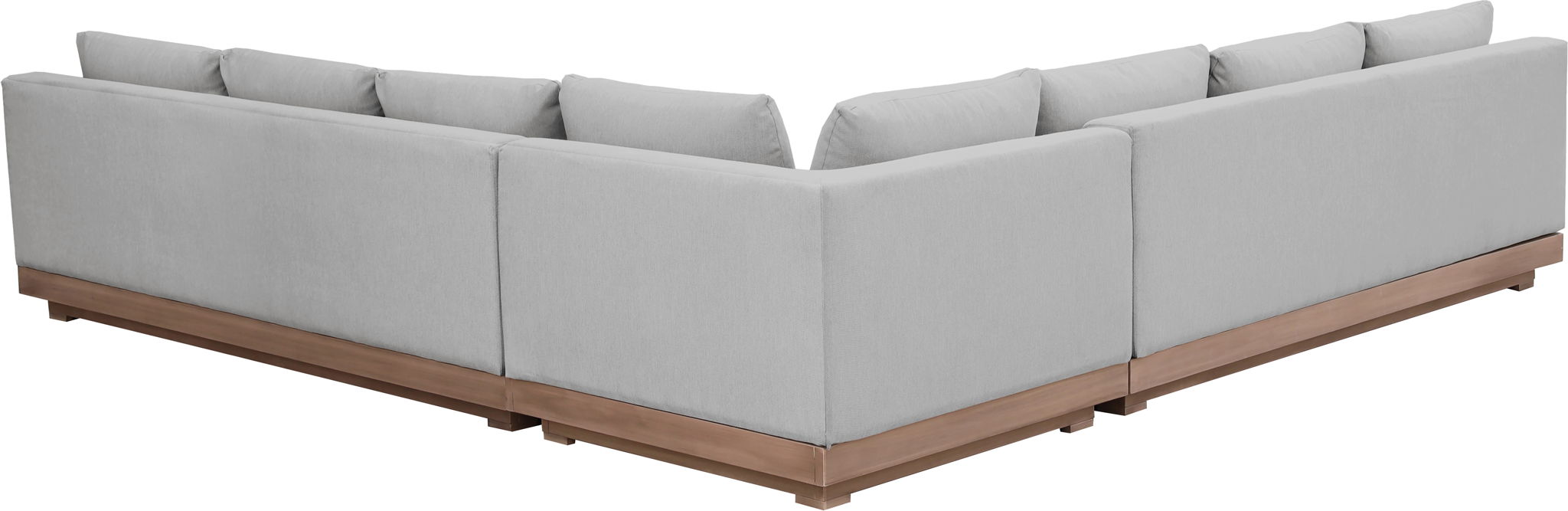 Solace - Olefin Performance Fabric 3 Piece Outdoor Patio Modular Sectional (2 Sofas & Corner Chair)