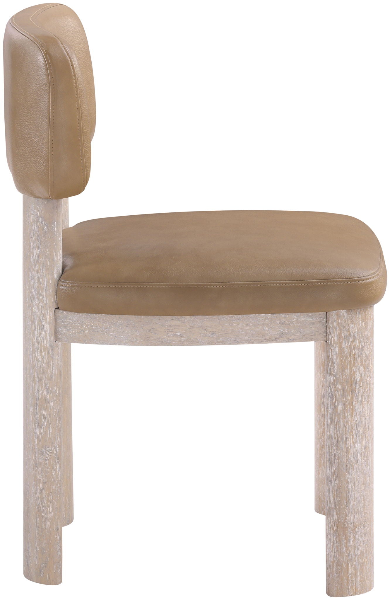 Paloma - Vegan Leather Upholstered Dining Chair (Set of 2) - Tan / Rich Natural