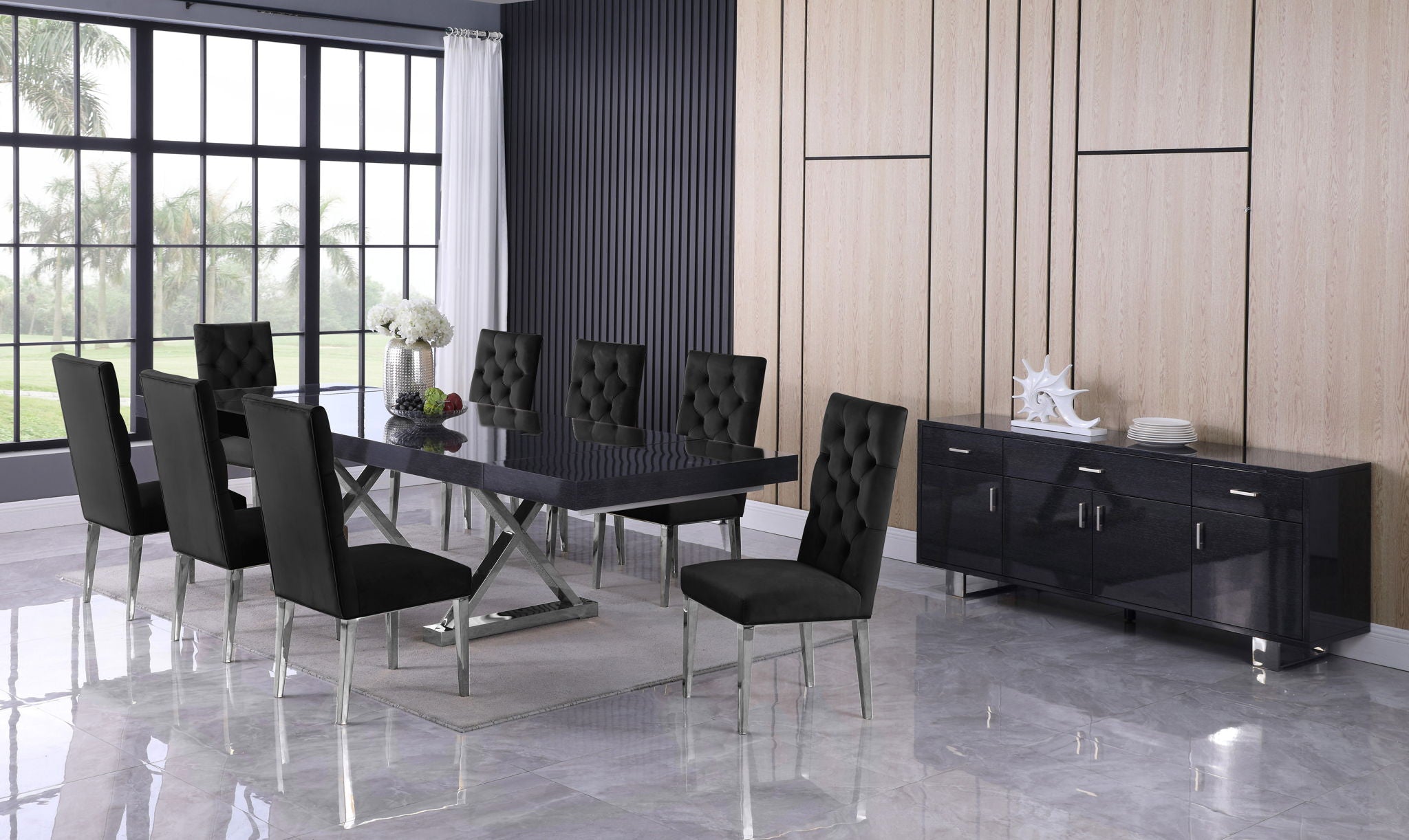Excel - Oak Wood Extendable Dining Table - Rich Gray
