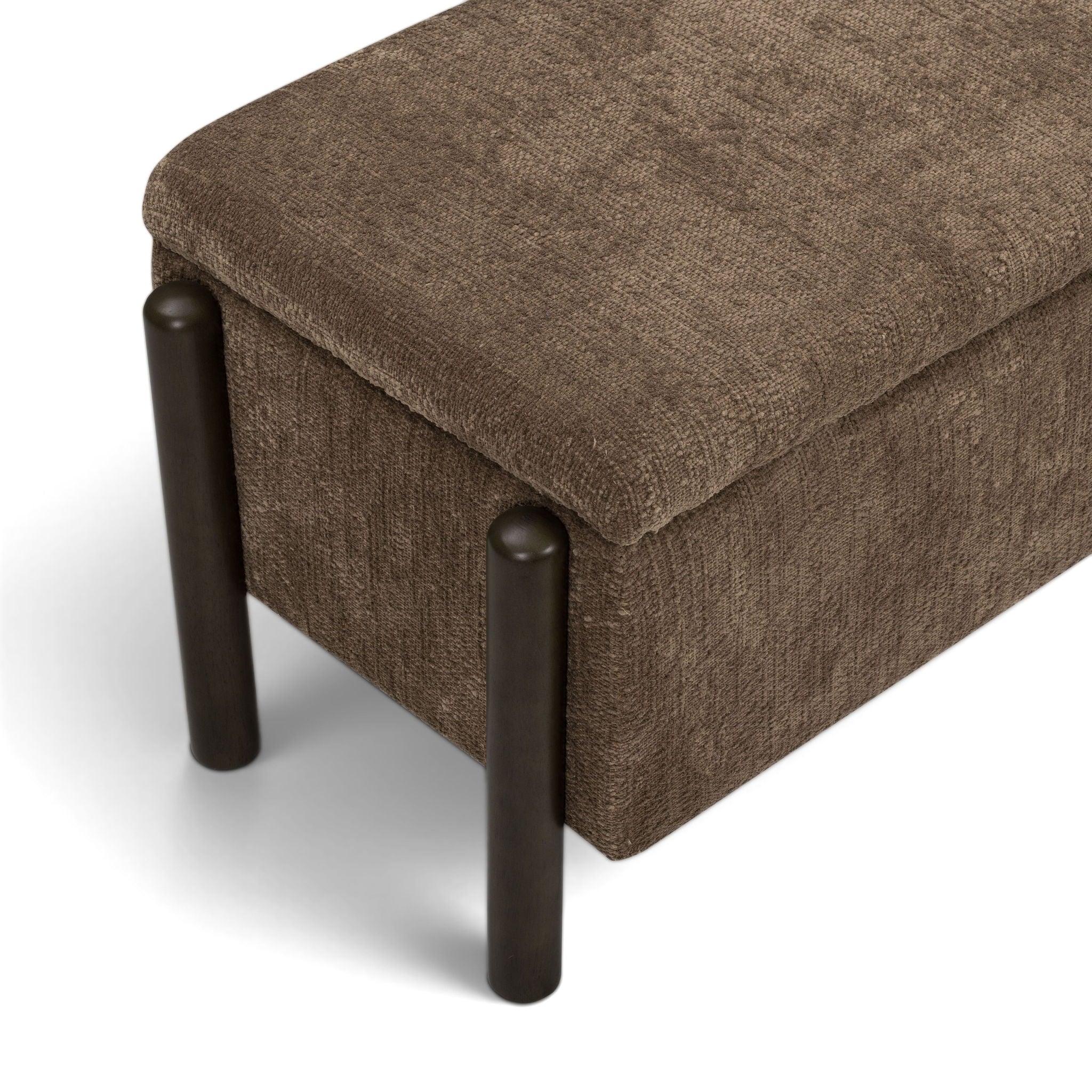 Abby - Nubby Fabric Storage Bench