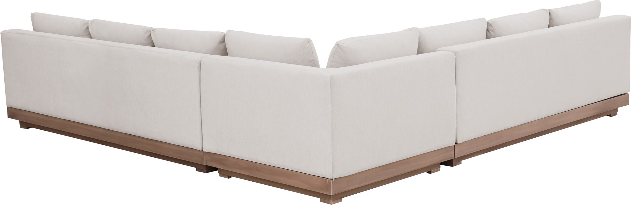 Solace - Olefin Performance Fabric 3 Piece Outdoor Patio Modular Sectional (2 Sofas & Corner Chair)
