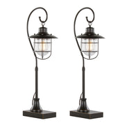 Landen - Contemporary Task Lamp (Set of 2) - Oil Rubbed Bronze / Clear