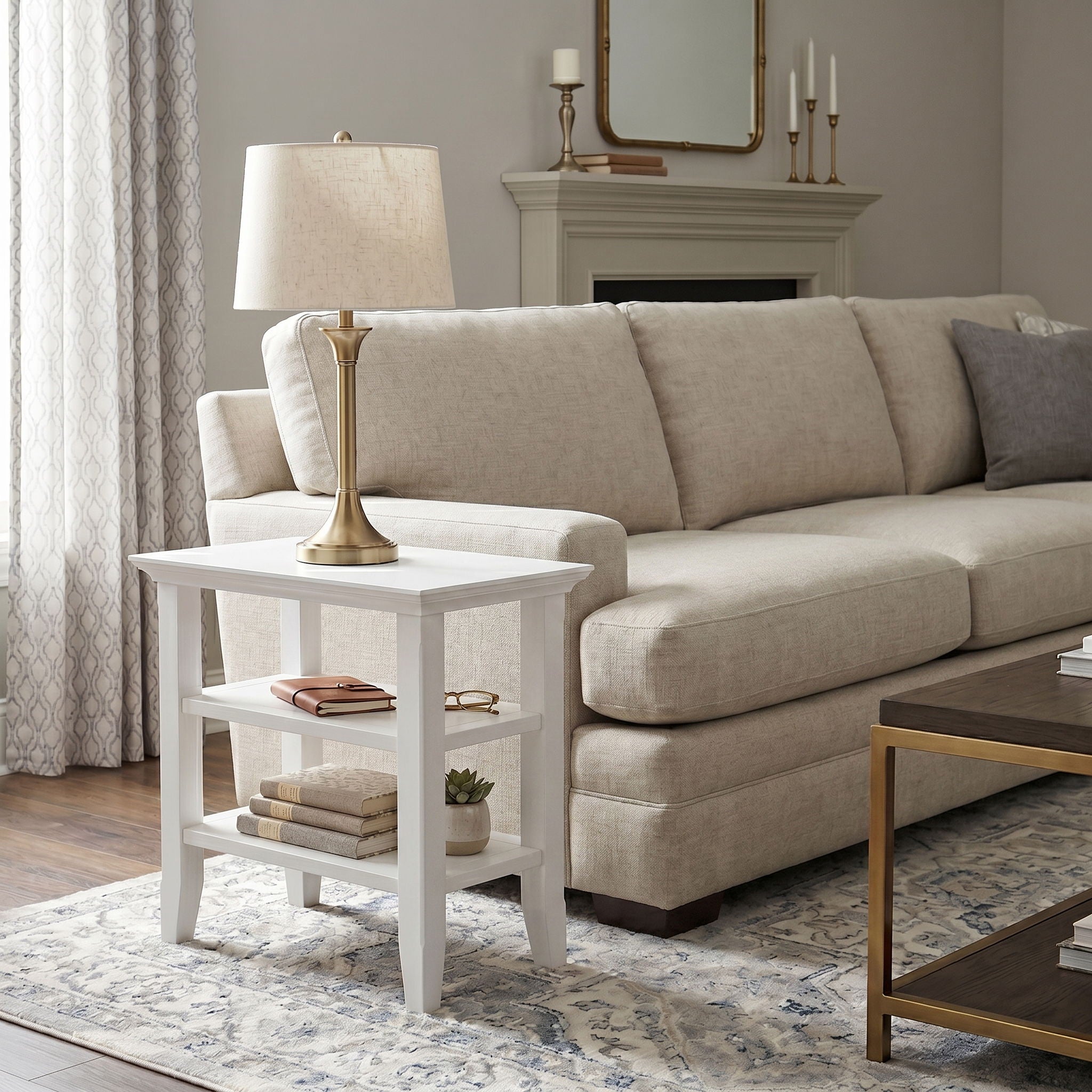 Acadian - Narrow Side Table, Handcrafted