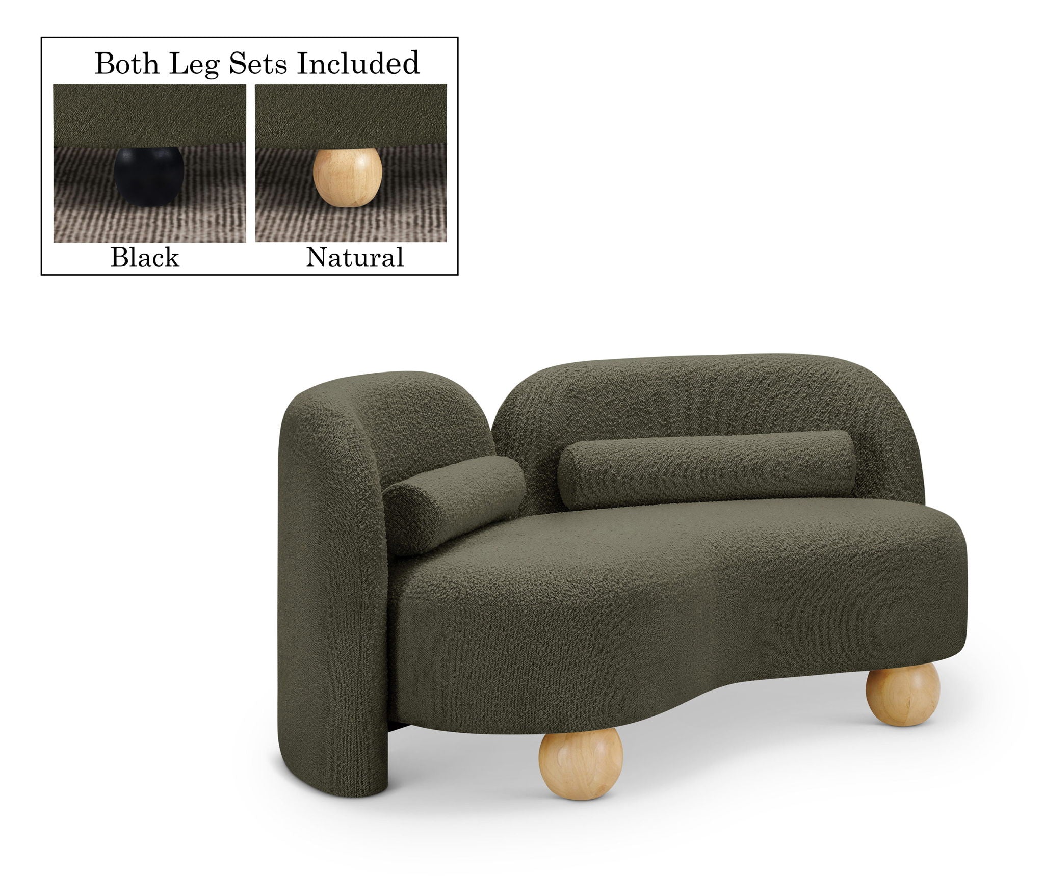 Daphne - Boucle Loveseat