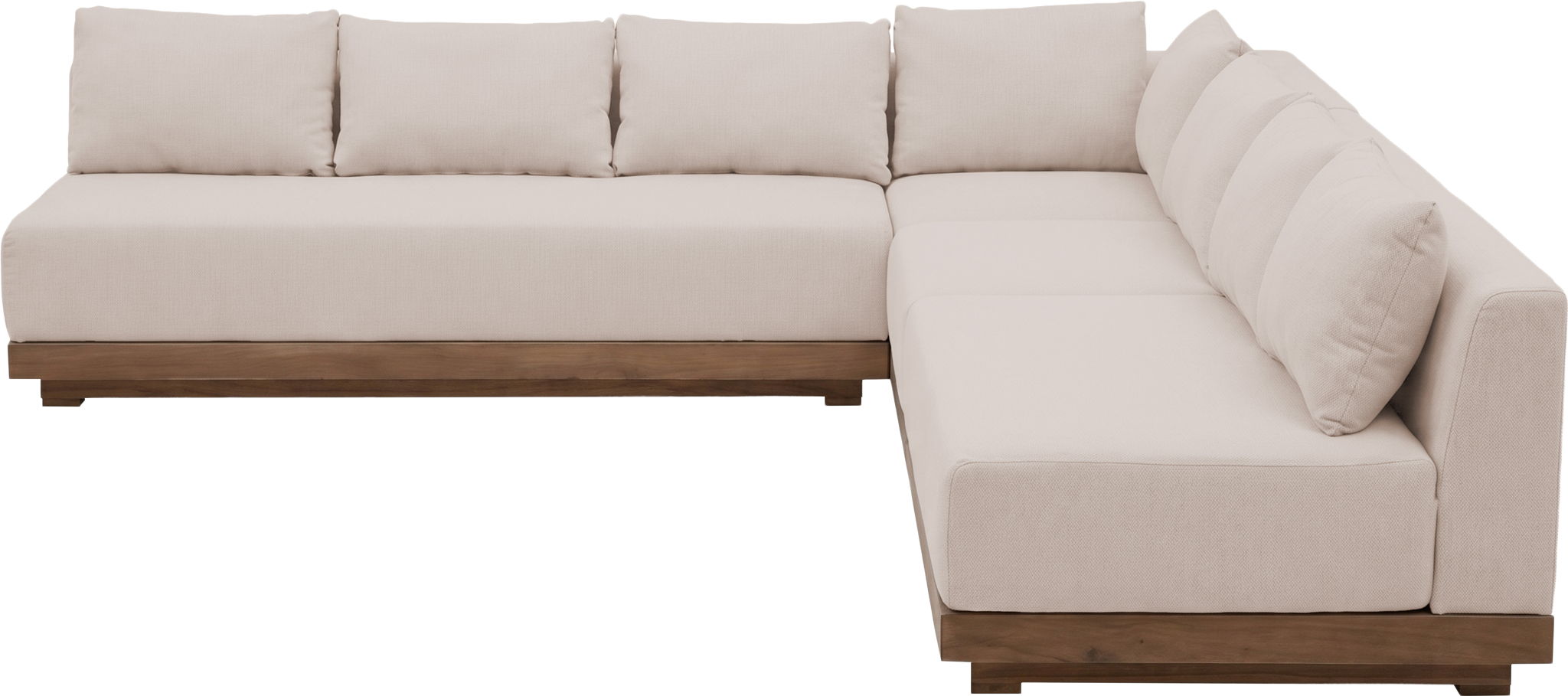 Solace - Olefin Performance Fabric 4 Piece Outdoor Patio Modular Sectional