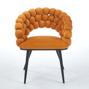 Modern Chair With Tube Legs, Soft Cushions And Comfortable Backrest