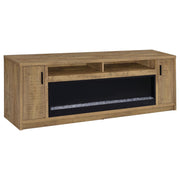 Nevada - Fireplace TV Stand With Flame Visualizer - Brown
