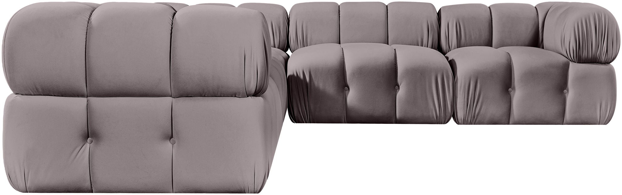 Orin - Velvet 5 Piece Modular Corner Sectional