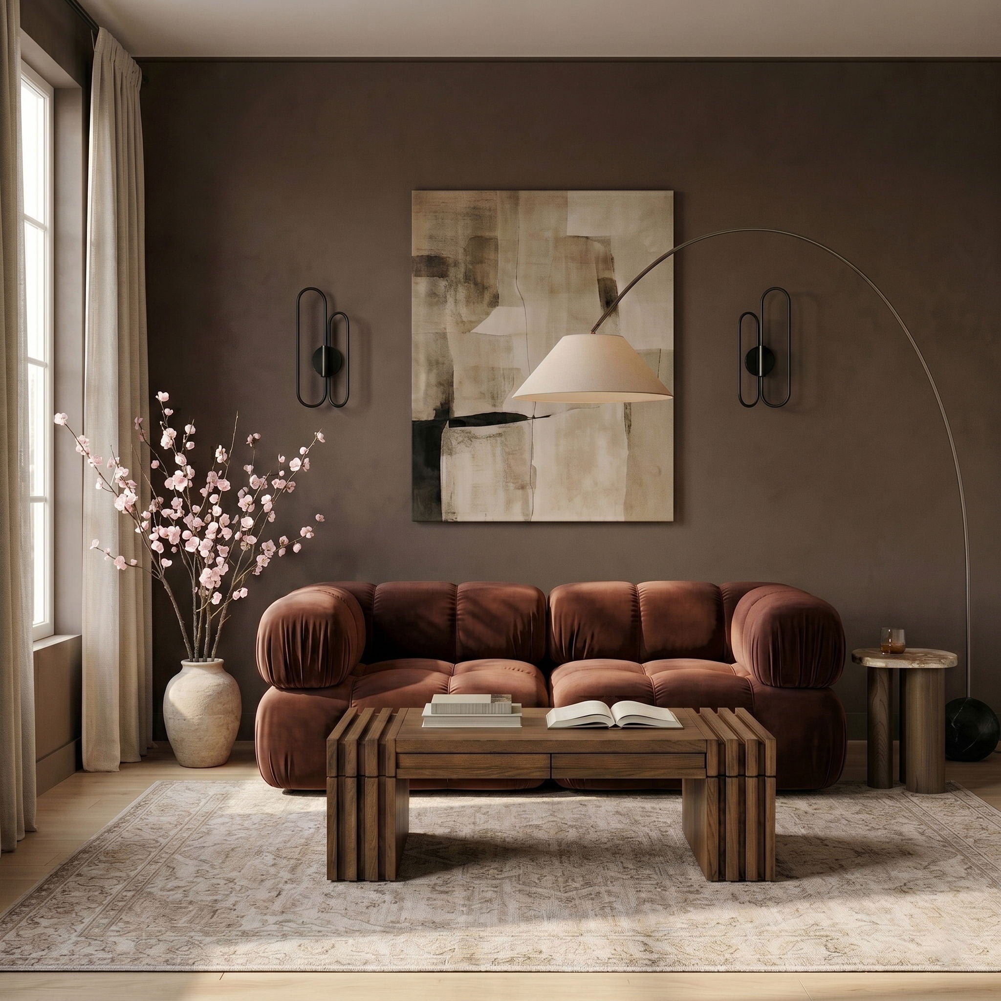 Orin - Velvet Performance Fabric Upholstered 2 Piece Modular Sofa (2 Corner Chairs)