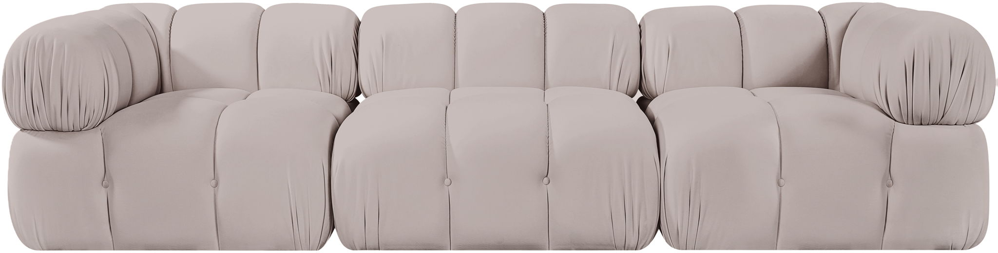 Orin - Velvet Performance Fabric Upholstered 3 Piece Modular Sofa