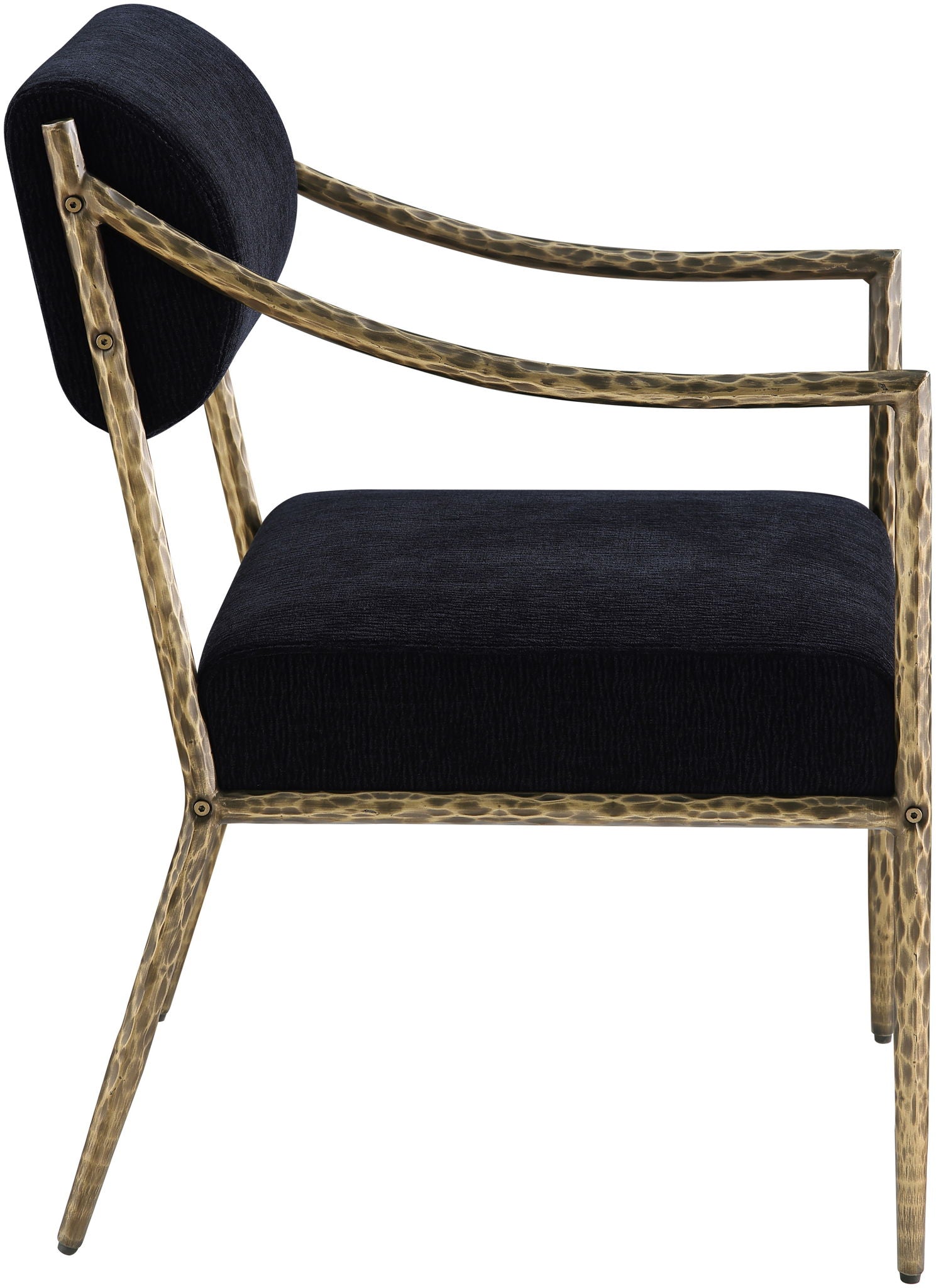 Bastille - Upholstered Dining Arm Chair (Set of 2) - Brass Frame