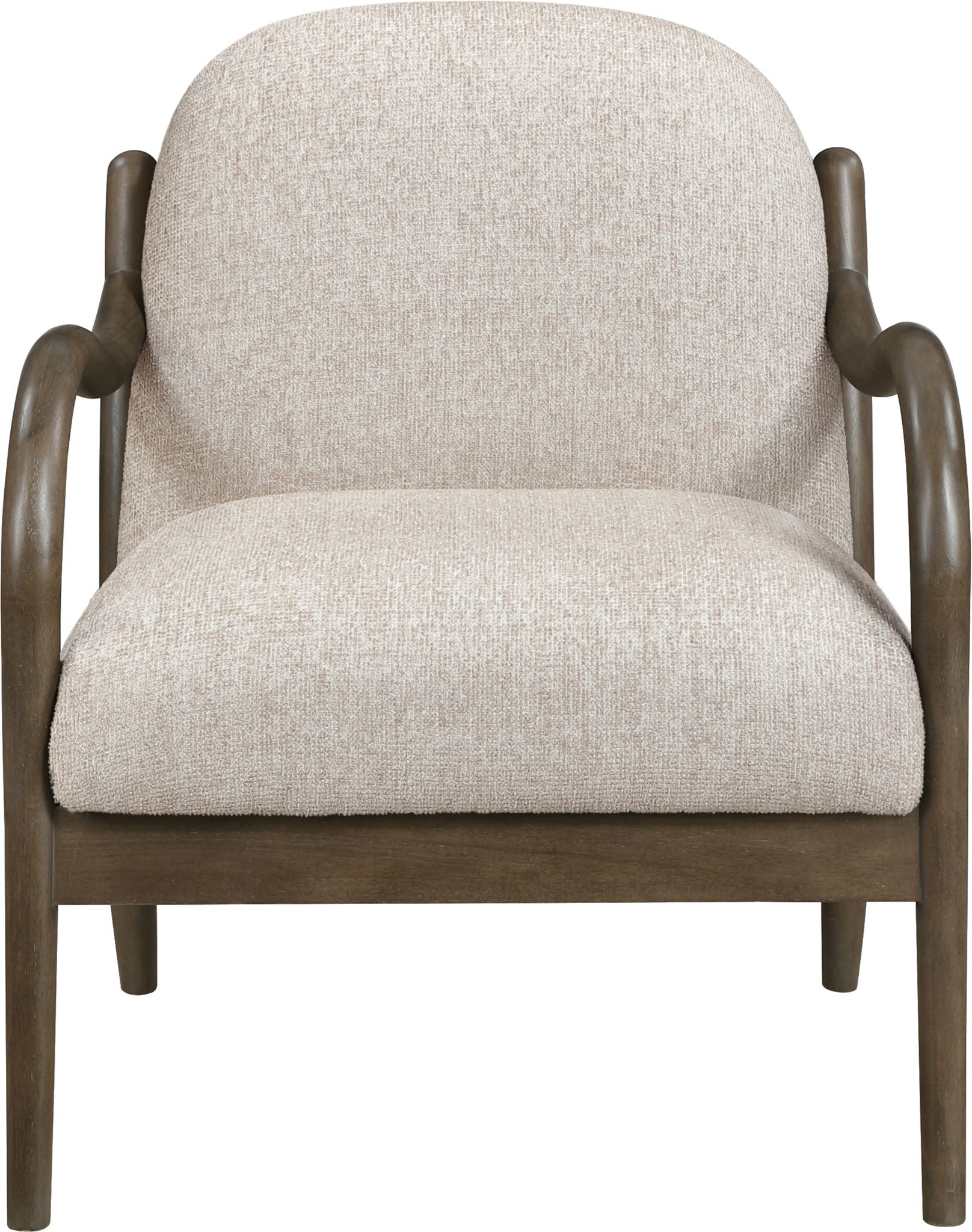Helmsley - Performance Fabric Upholstered Accent Chair - Brown Frame