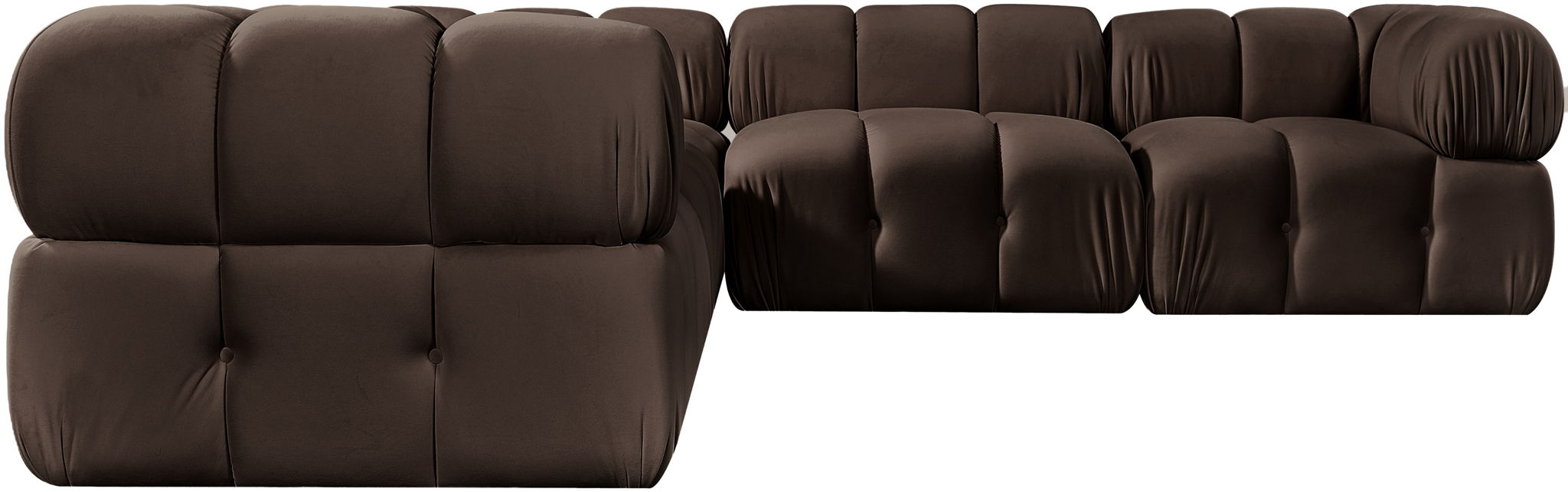 Orin - Velvet 5 Piece Modular Corner Sectional