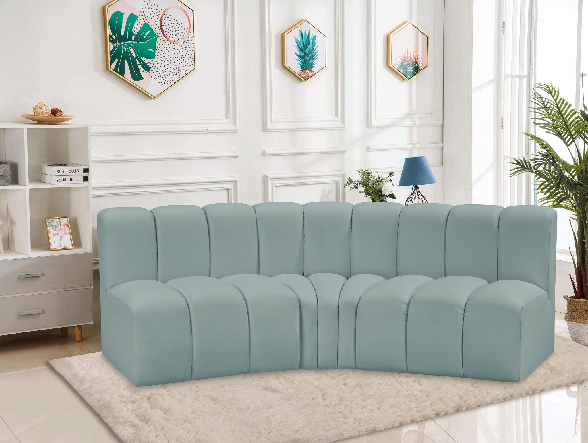 Arc - Faux Leather 3 Piece Modular Corner Sofa