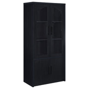 Shayne - 4 Door Display Cabinet With LED Lighting - Black
