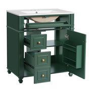 Bathroom Vanity Cabinet With Sink, Soft Close Doors With Door Organizer
