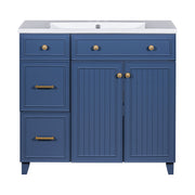 Bathroom Vanity With Sink, Soft Close Doors, Adjustable Shelves
