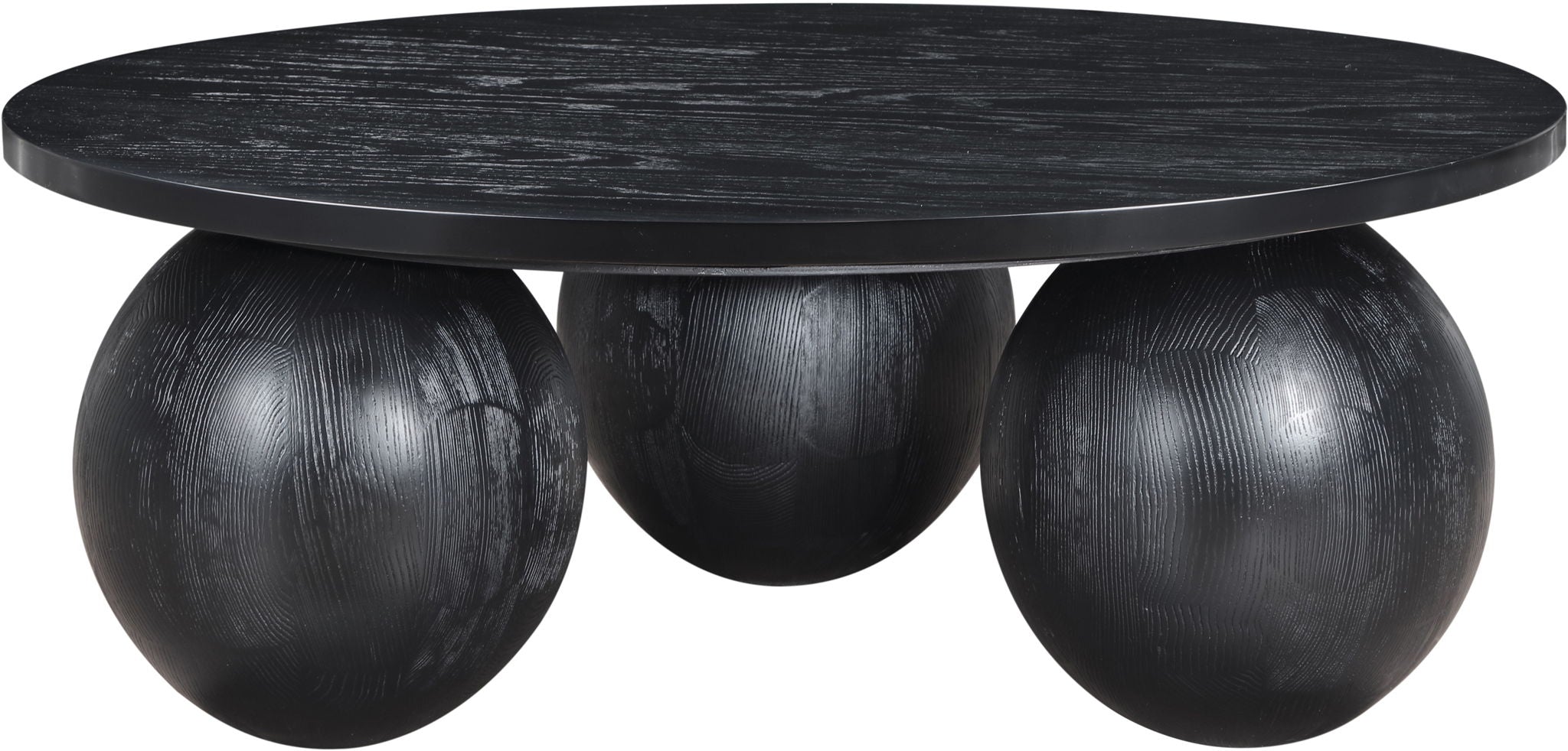 Fitch - Wood Oak Veneer Coffee Table - 3 Legs