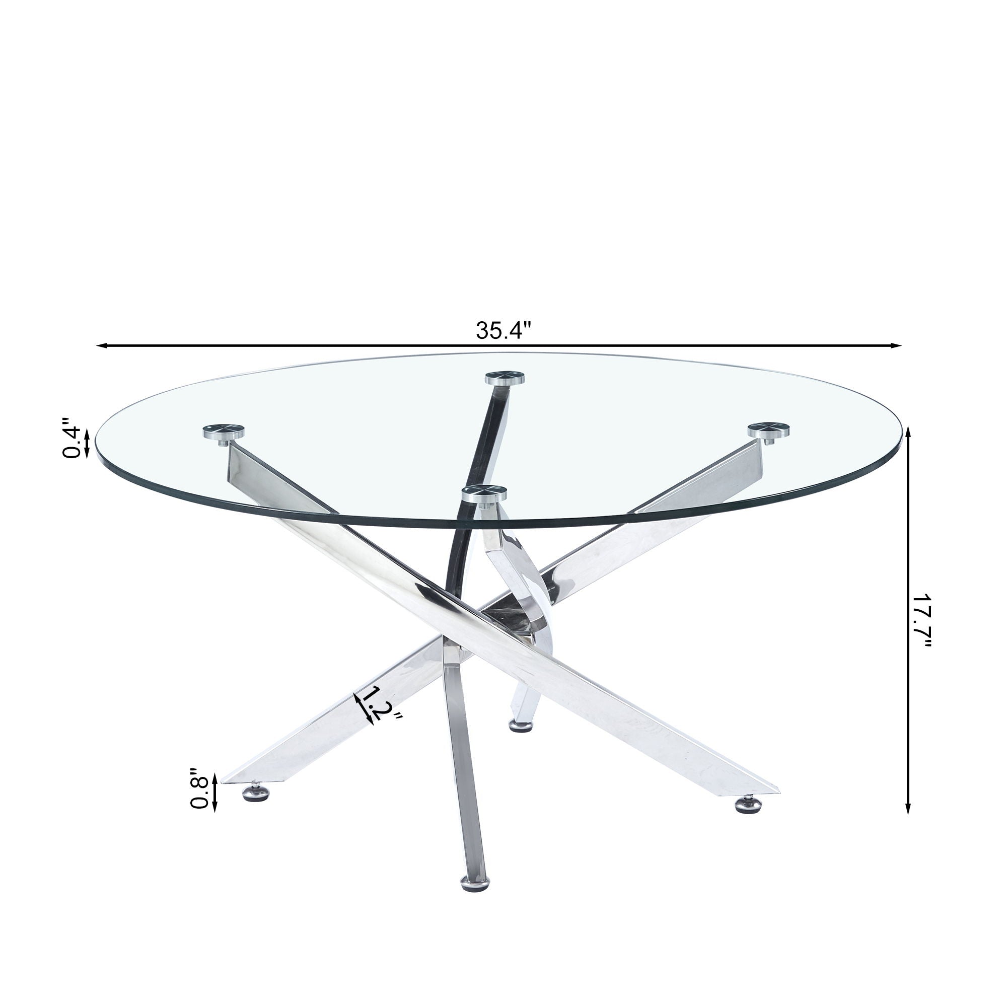 Round Table With Angular Slanted Legs