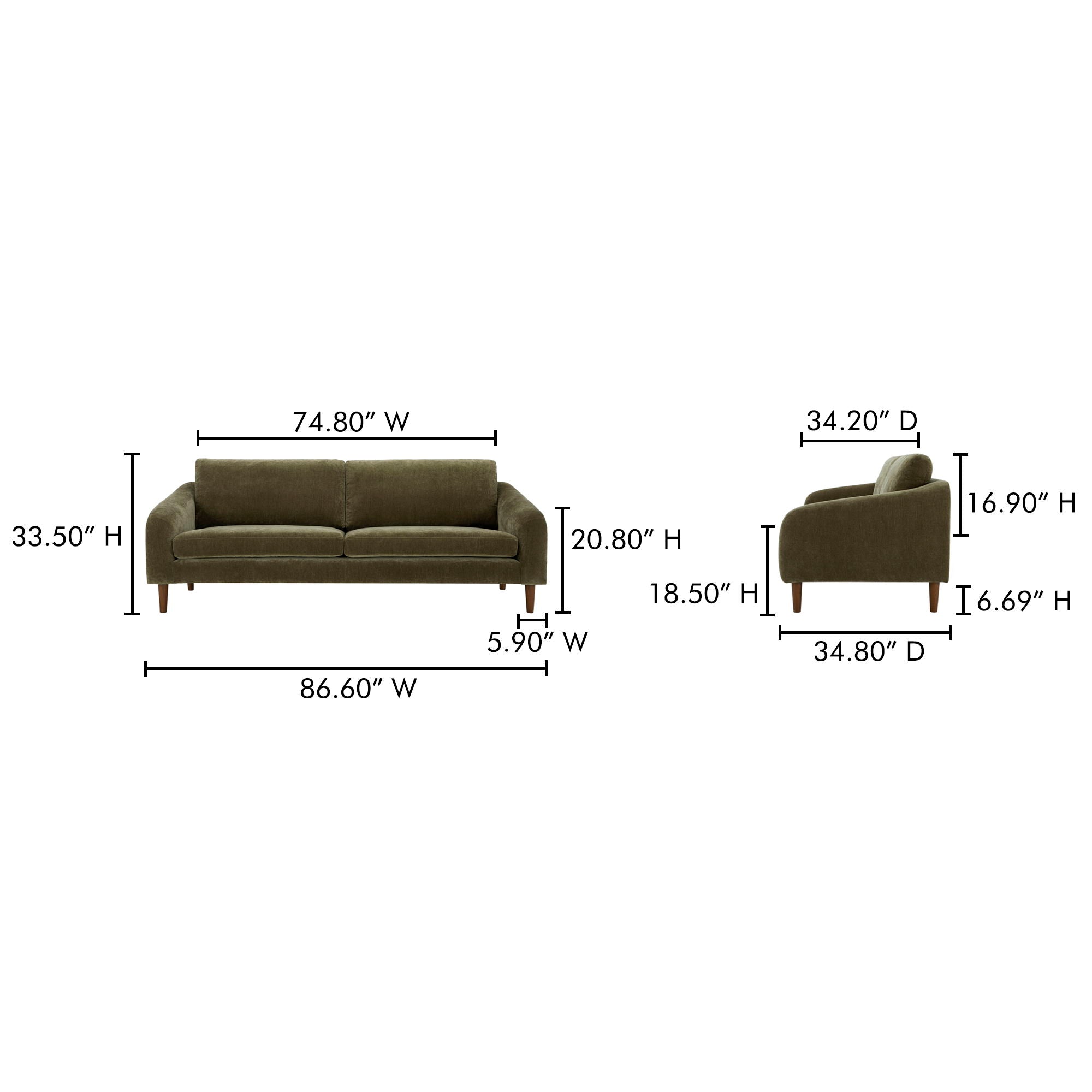 Quinn - Sofa - Cedar Green