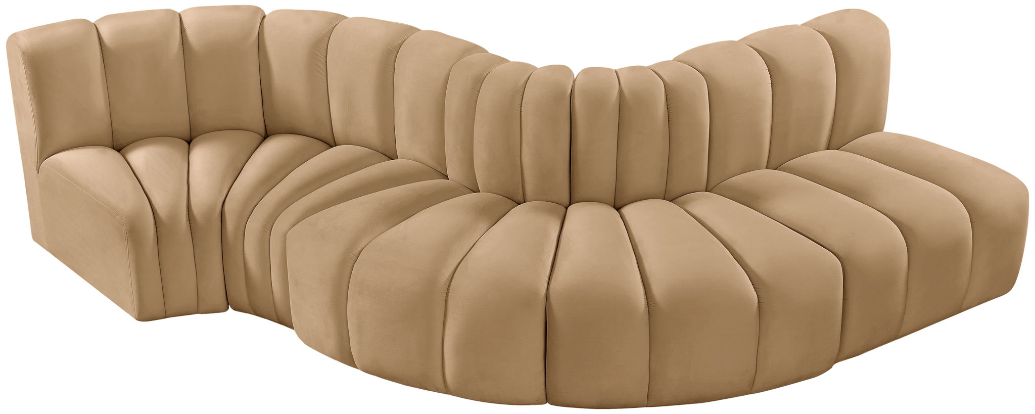 Arc - Velvet 5 Piece Modular Sofa