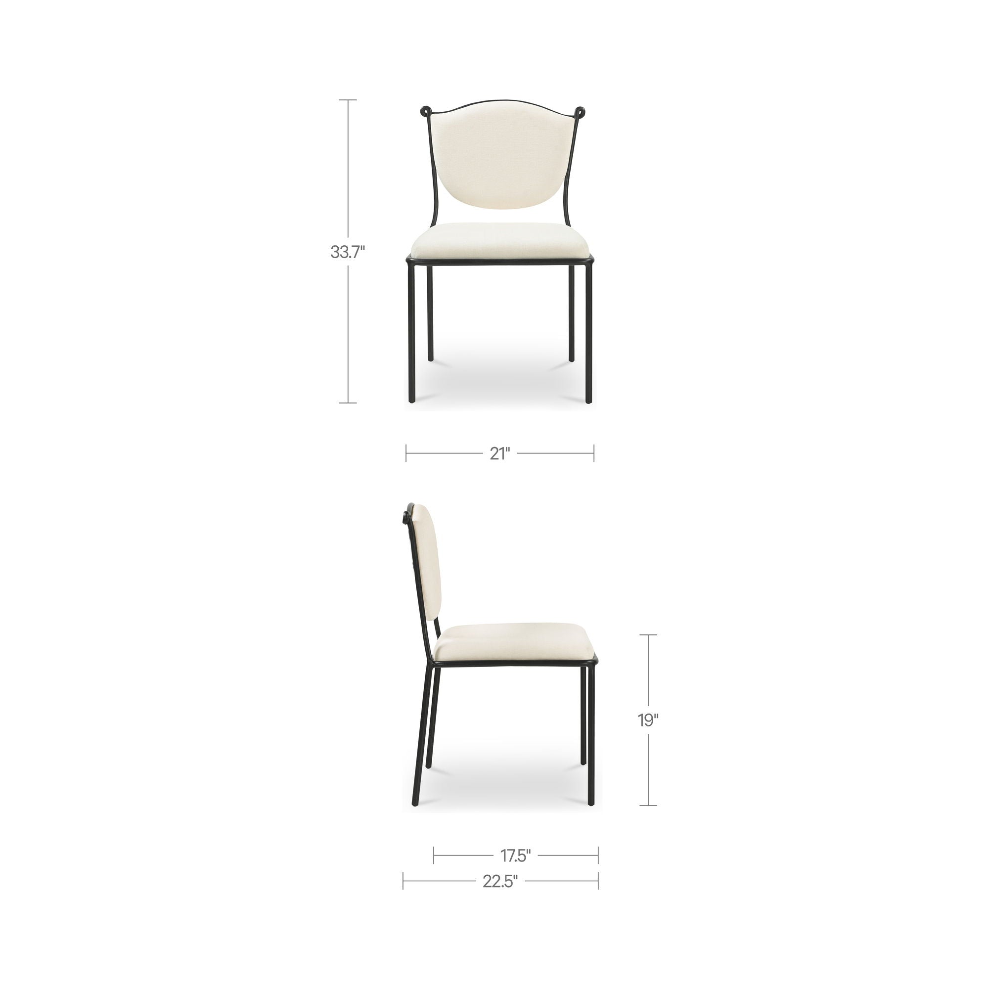 Ferris - Dining Chair - Cream / White
