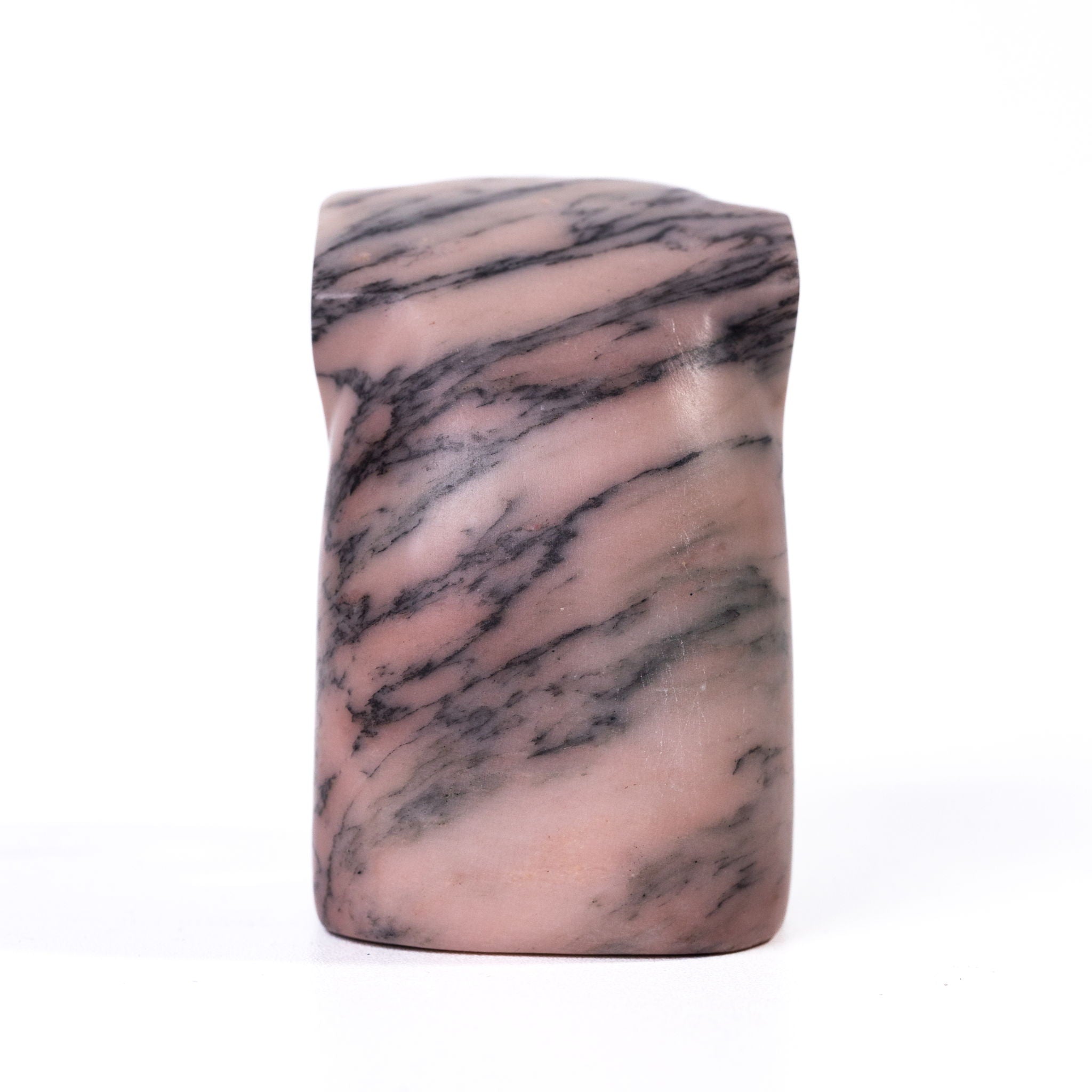 Marble Elephant Statue - Pink Green