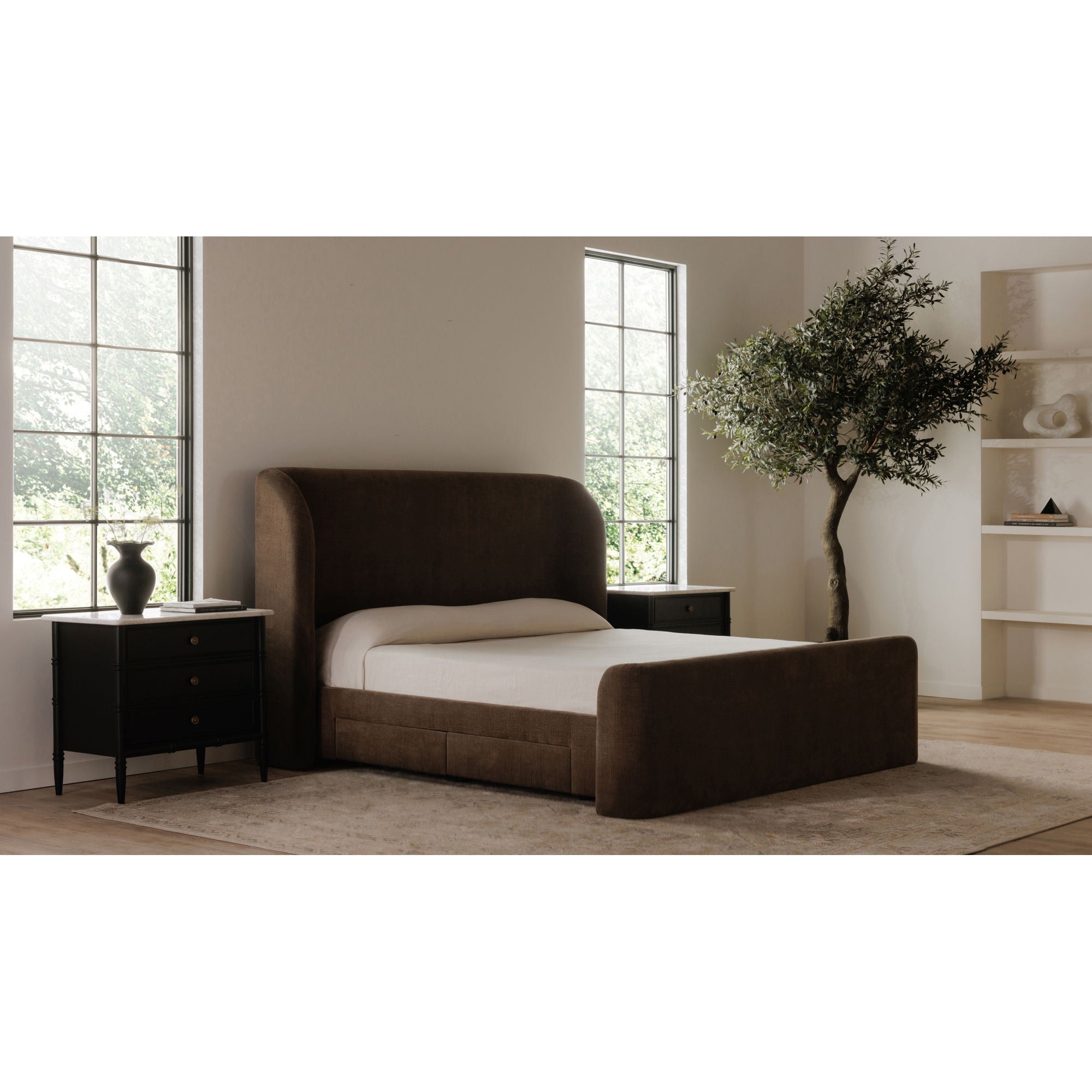 Sophia - Queen Bed - Brown