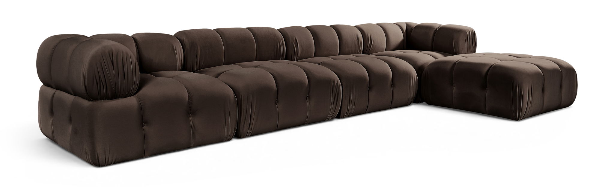 Orin - Fabric Velvet 5 Piece Modular Sectional