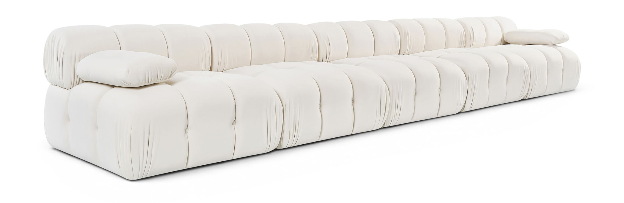 Orin - Velvet 5 Piece Modular Armless Sofa