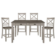 Brightleaf - 5 Piece Dining Room Set (Table & 4 Side Chairs) - Gray