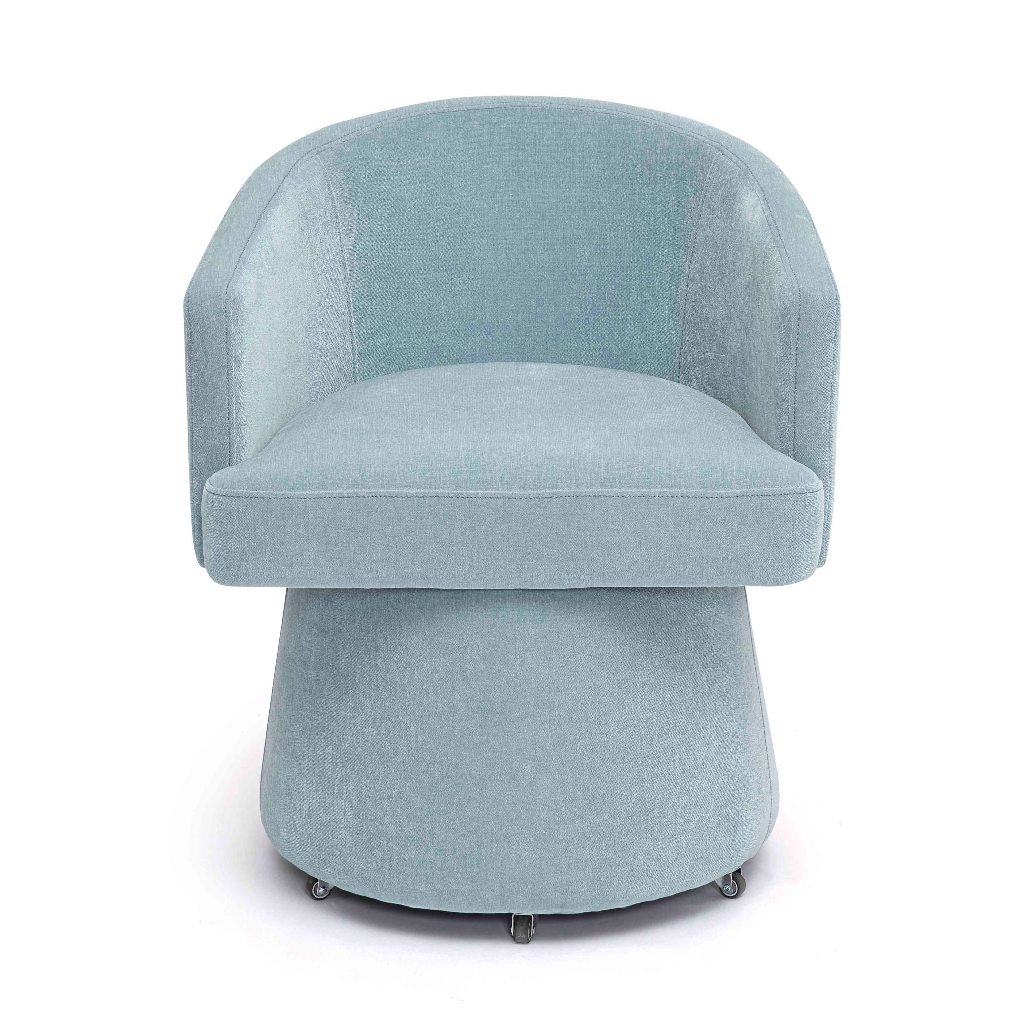 Kristen - Upcycled Chenille Rolling Desk Chair