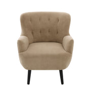 Armchair With Round Arm - Brown
