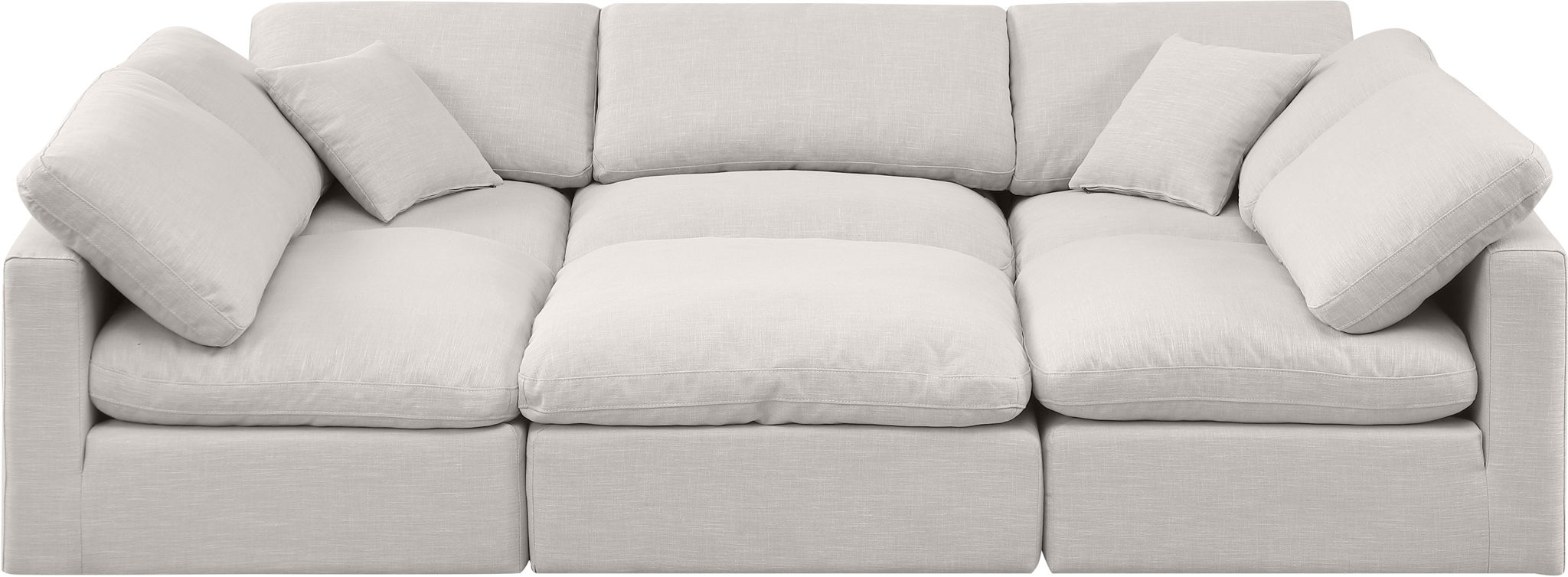Indulge - Linen 6 Piece Modular Sectional