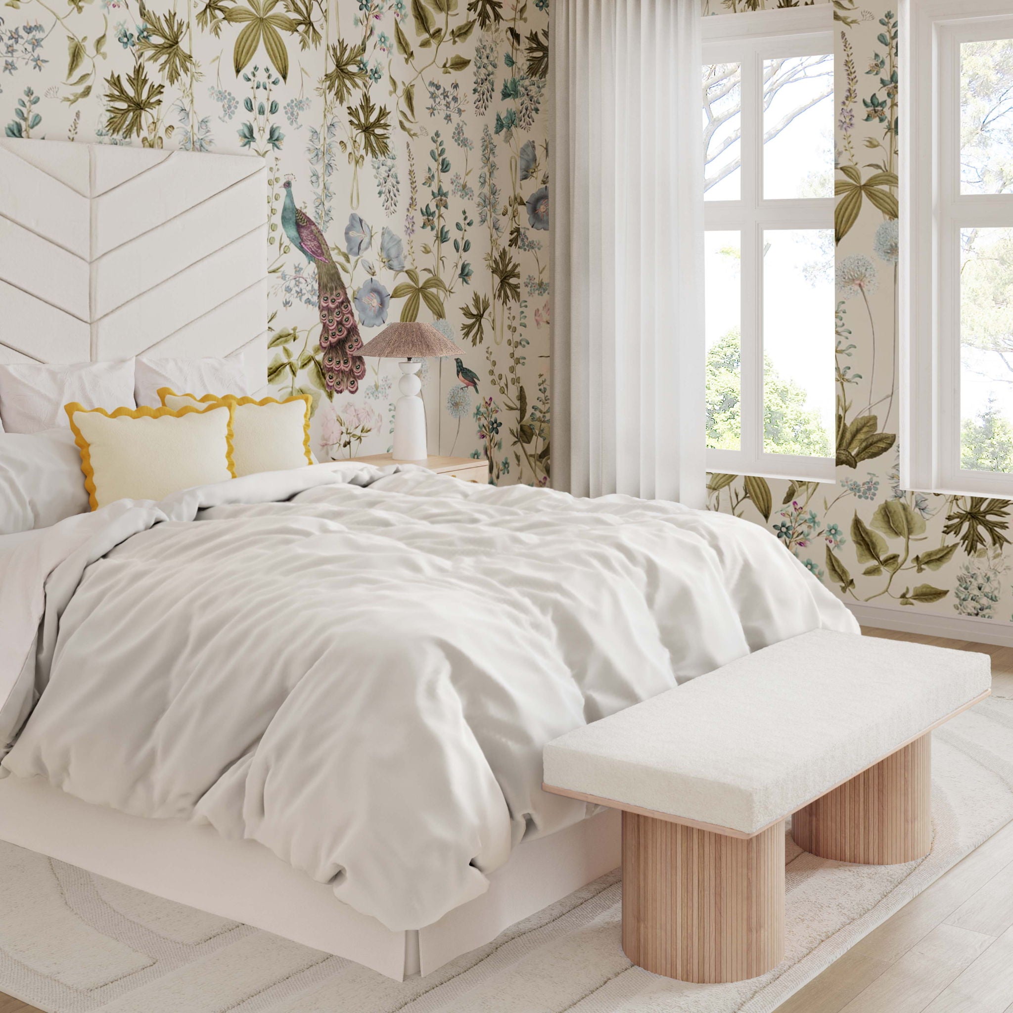Sagano - Bench - Natural / White