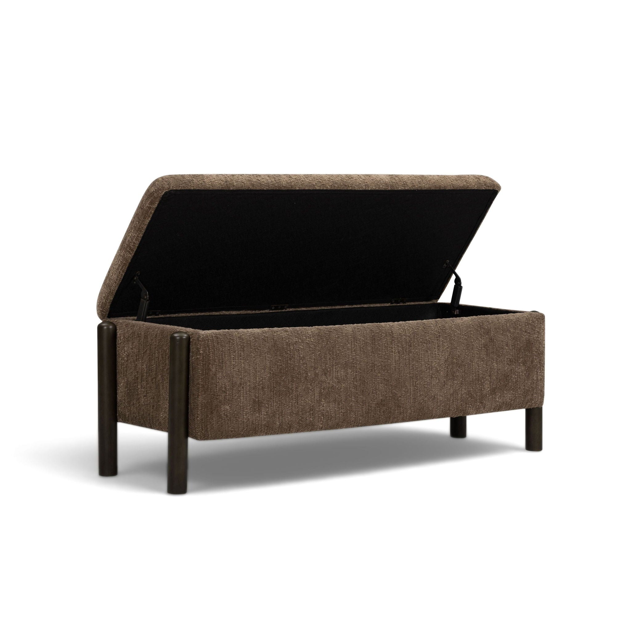 Abby - Nubby Fabric Storage Bench